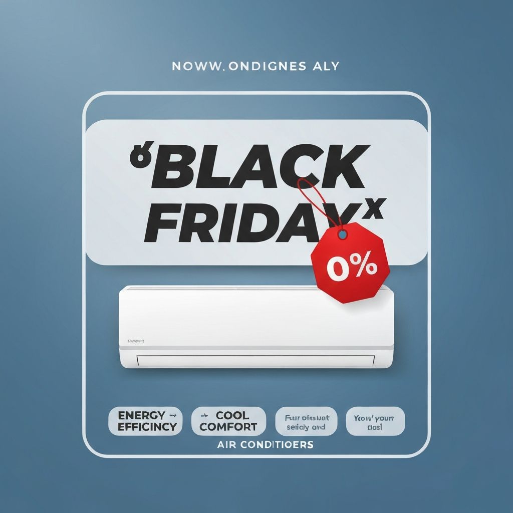 Promoção Black Friday - Descontos em instalação e manutenção de ar condicionado em Goiânia